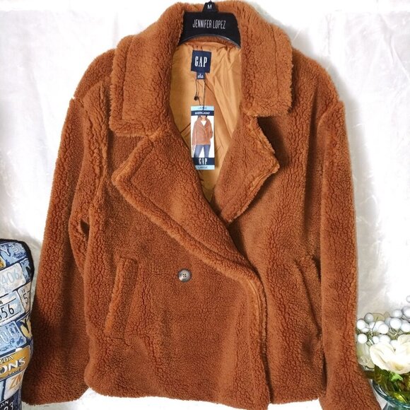 NWT Gap Sherpa Jacket in Argan Oil Brown. - Picture 4 of 7